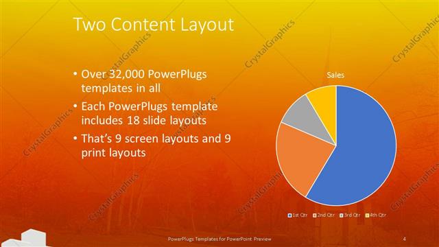 Two Content presentation slide layout