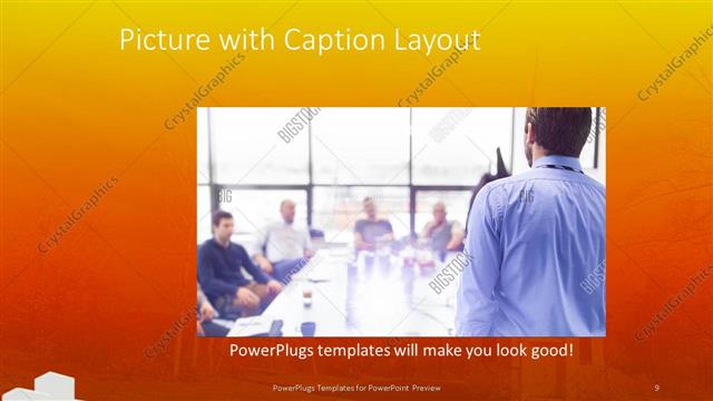 Picture with Caption presentation slide layout