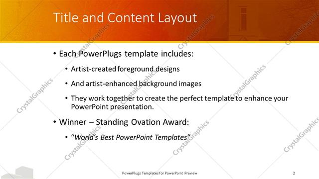 Title and Content presentation slide layout