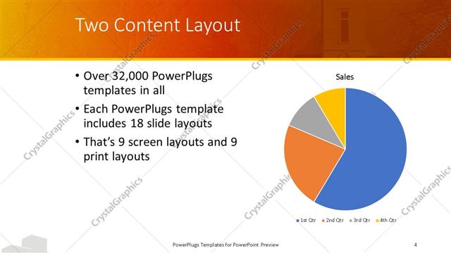 Two Content presentation slide layout