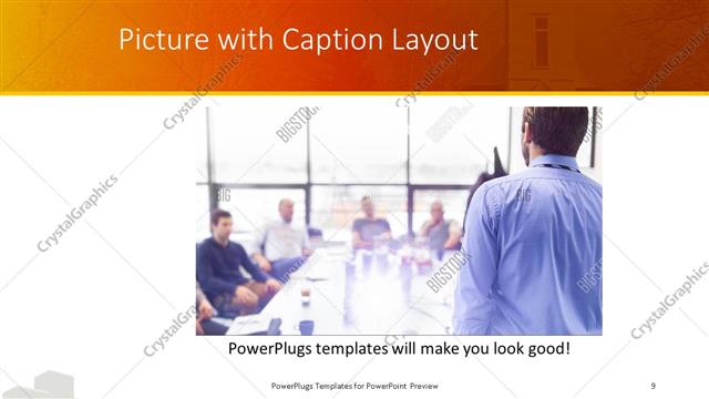 Picture with Caption presentation slide layout