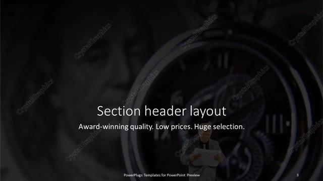 Section Header presentation slide layout