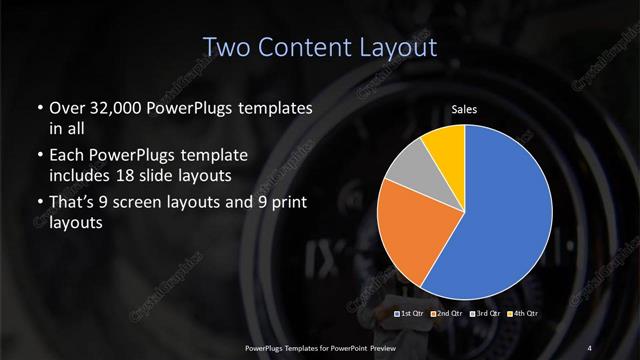 Two Content presentation slide layout