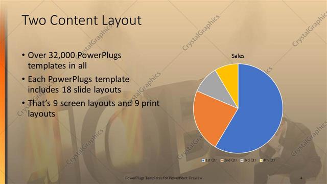 Two Content presentation slide layout