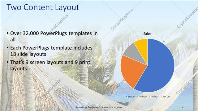 Two Content presentation slide layout