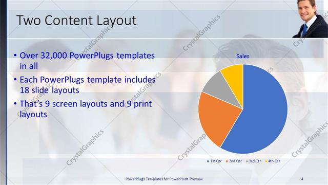 Two Content presentation slide layout