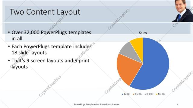 Two Content presentation slide layout