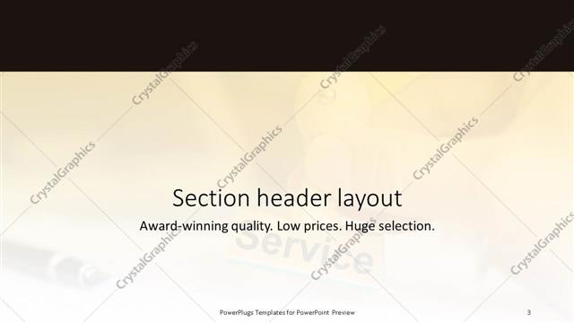 Section Header presentation slide layout
