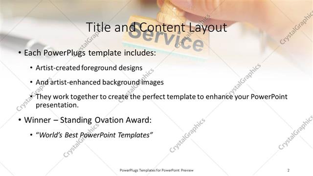 Title and Content presentation slide layout