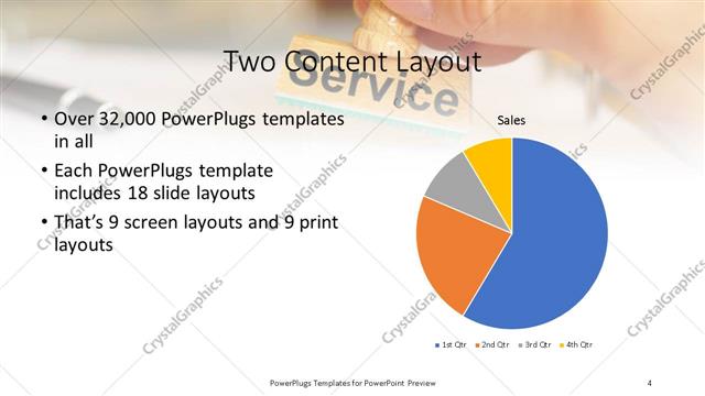 Two Content presentation slide layout