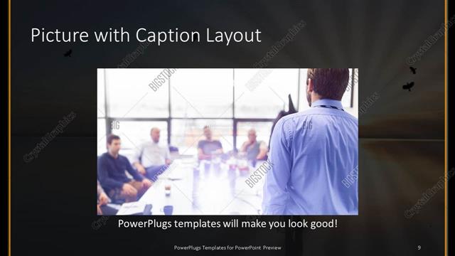 Picture with Caption presentation slide layout