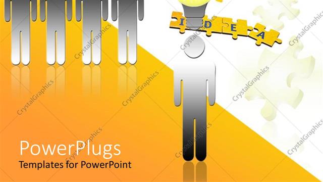  Presentation with idea - A person standing out because he has an idea