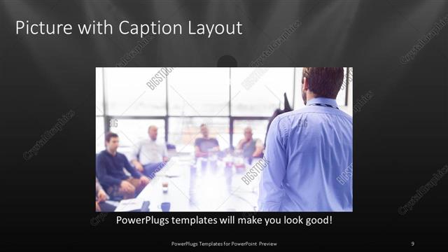 Picture with Caption presentation slide layout
