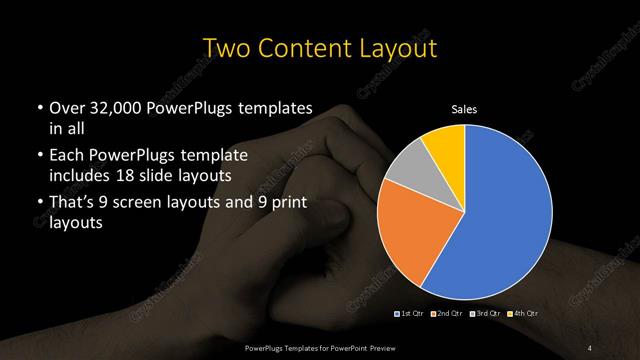 Two Content presentation slide layout