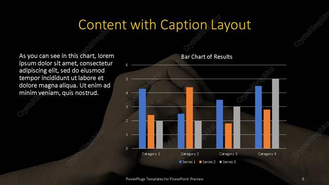 Content with Caption presentation slide layout