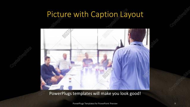Picture with Caption presentation slide layout