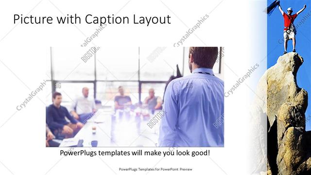 Picture with Caption presentation slide layout