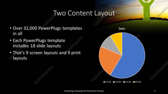 Two Content presentation slide layout