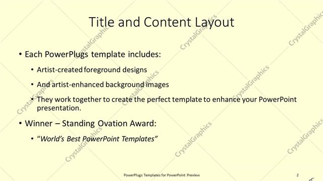 Title and Content presentation slide layout