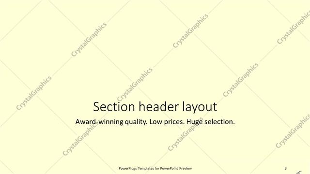 Section Header presentation slide layout