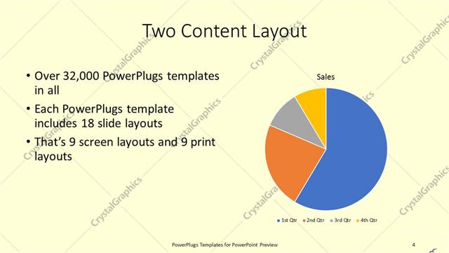 Two Content presentation slide layout