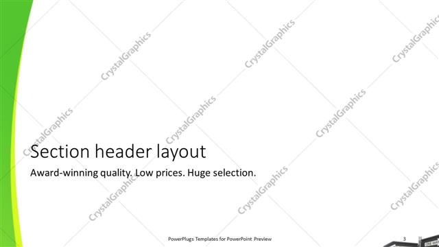 Section Header presentation slide layout