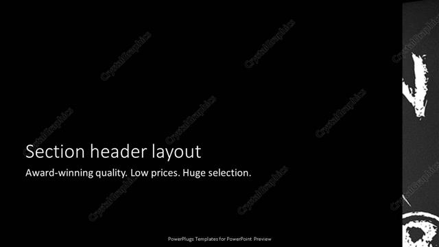 Section Header presentation slide layout