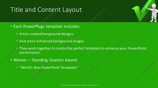 Title and Content presentation slide layout