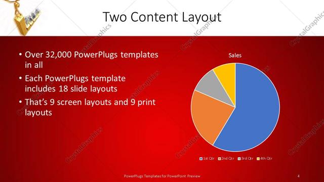 Two Content presentation slide layout