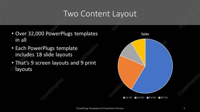 Two Content presentation slide layout