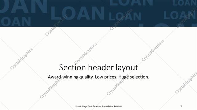 Section Header presentation slide layout