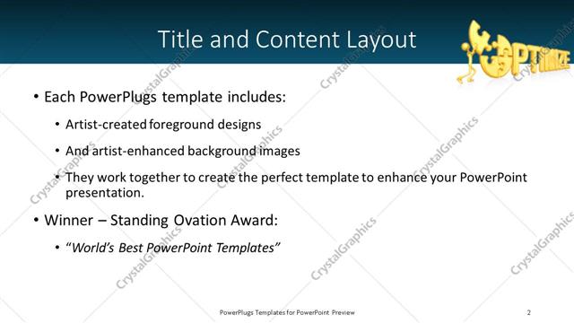 Title and Content presentation slide layout