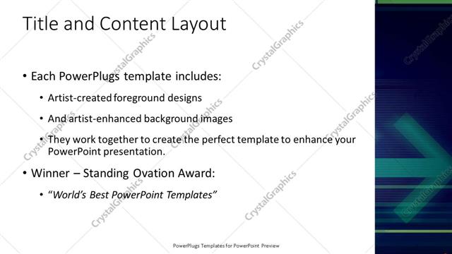 Title and Content presentation slide layout