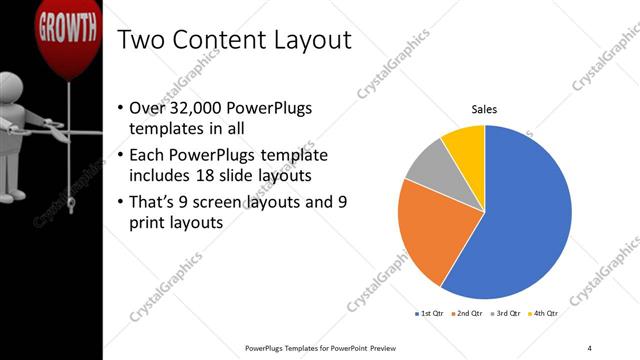 Two Content presentation slide layout