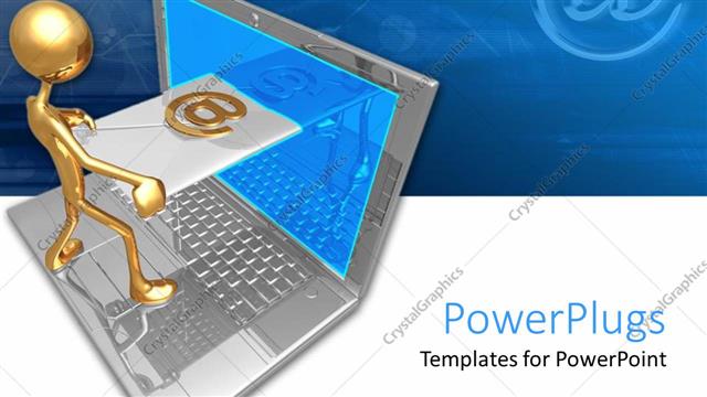  Presentation with email - A person trying to enter mail into the screen