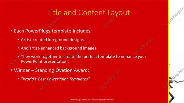 Title and Content presentation slide layout