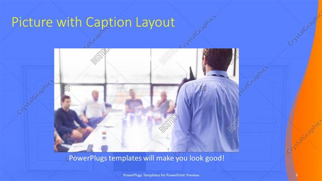 Picture with Caption presentation slide layout