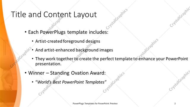Title and Content presentation slide layout