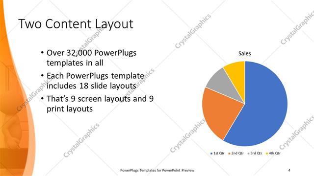Two Content presentation slide layout