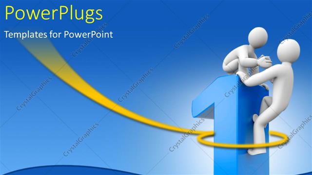  Presentation with helping hand - A person trying to help the other one get on top of the digit