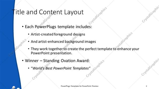 Title and Content presentation slide layout