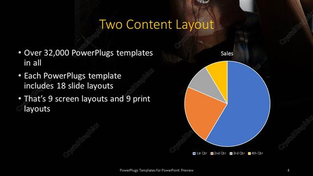 Two Content presentation slide layout
