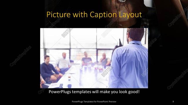Picture with Caption presentation slide layout
