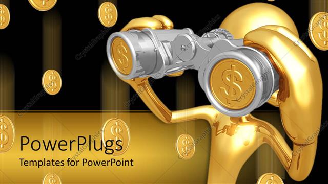  Presentation with search - A person trying to look through binoculars