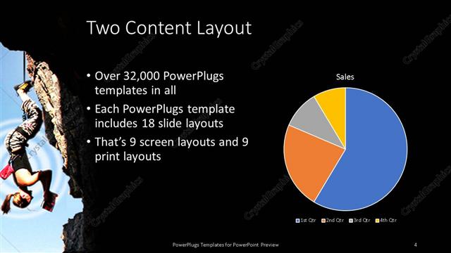 Two Content presentation slide layout
