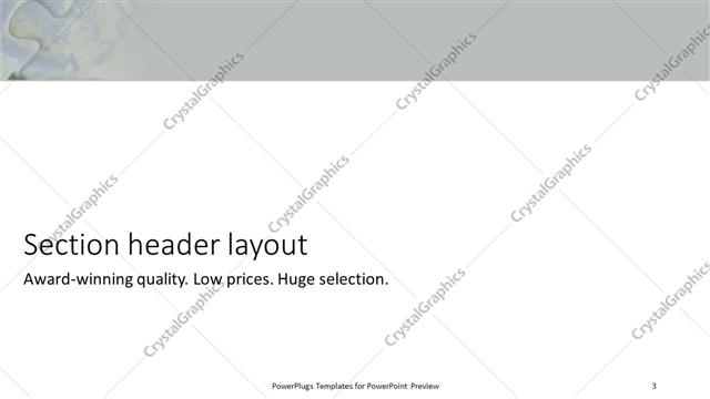 Section Header presentation slide layout