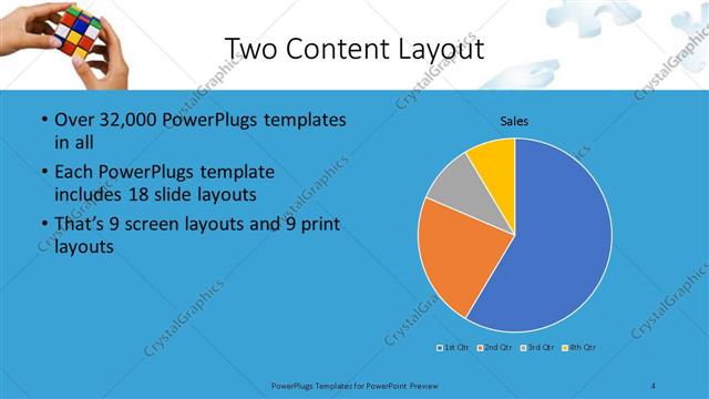 Two Content presentation slide layout