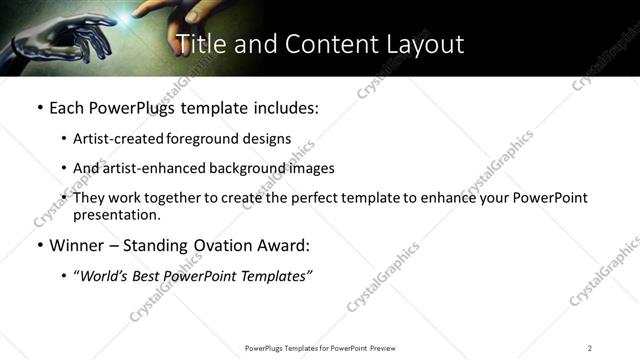 Title and Content presentation slide layout