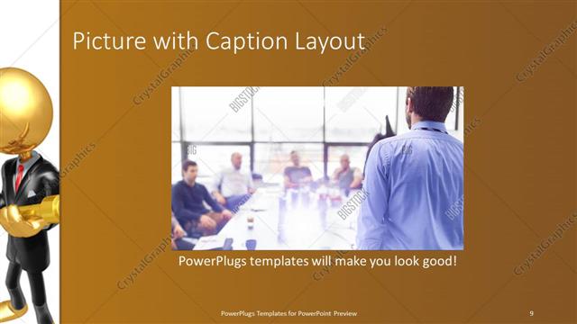 Picture with Caption presentation slide layout