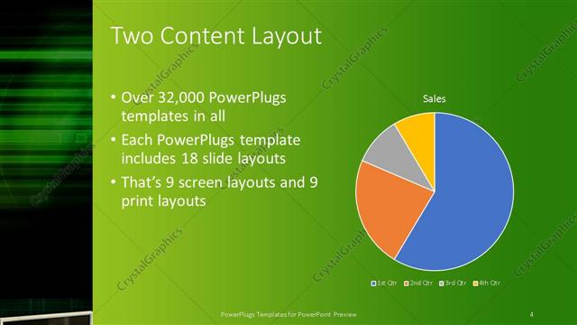 Two Content presentation slide layout